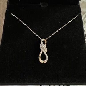 Dazzling Silver Infinity Necklace